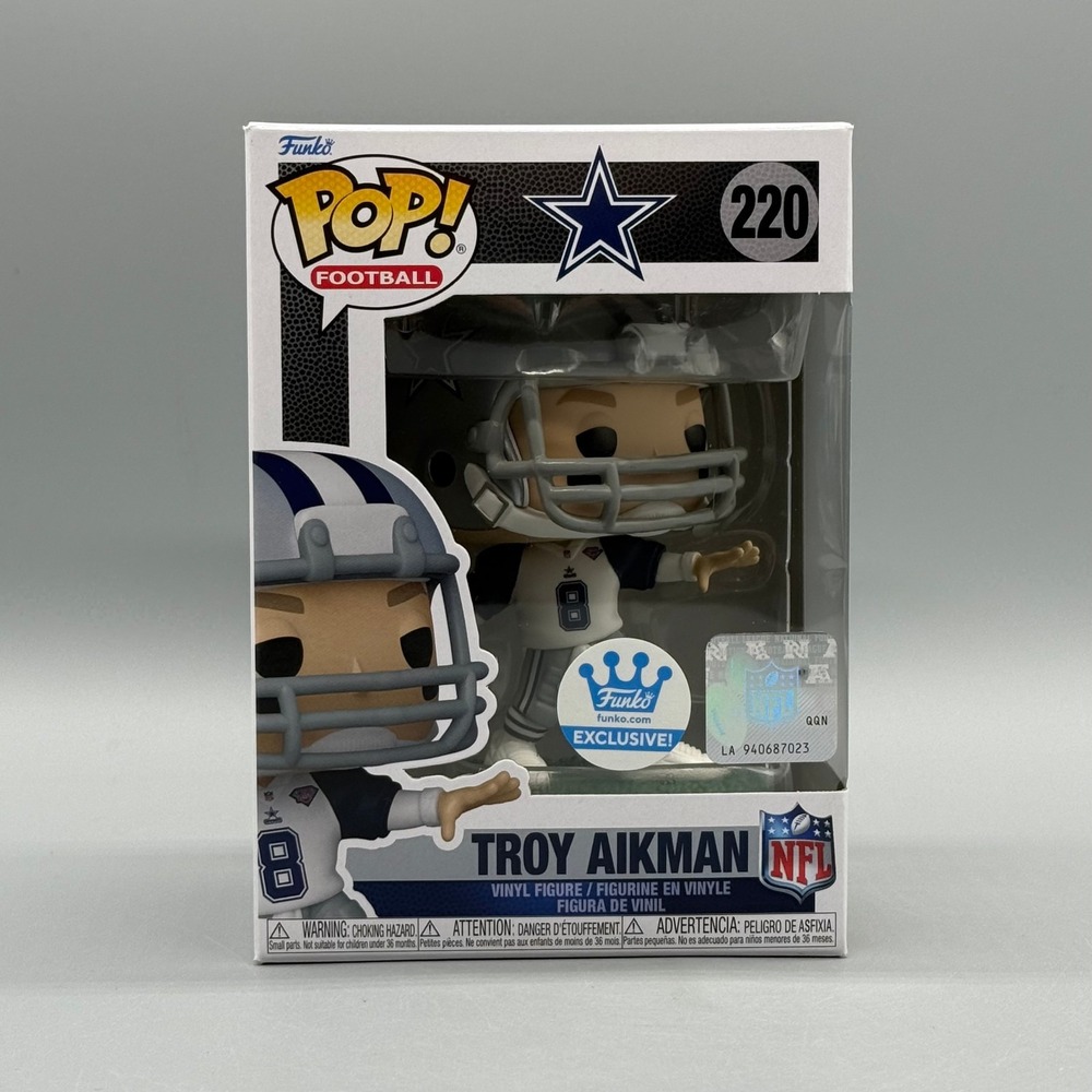 Funko Pop! Football #220 Troy Aikman Dallas Cowboys Funko Exclusive w/ Protector